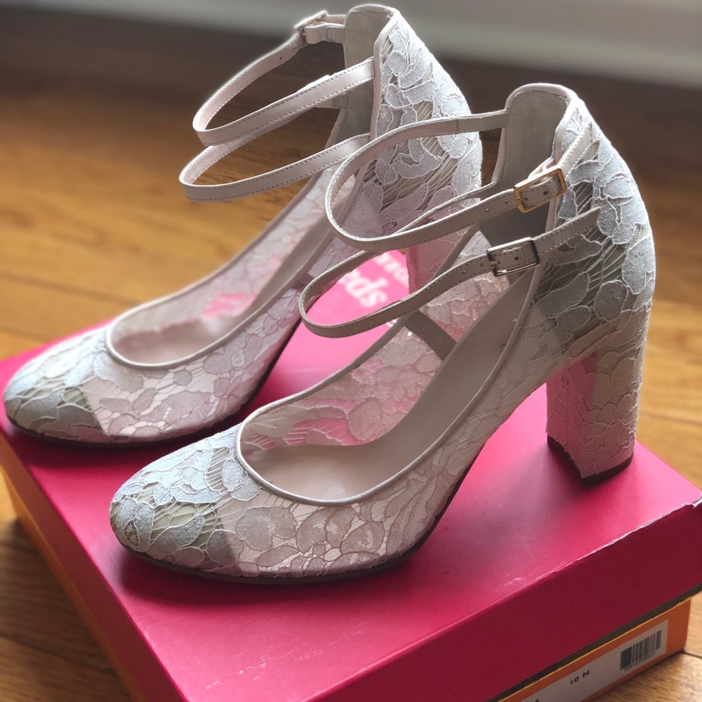 Kate Spade Baneera Blush Lace Pump Size 10
